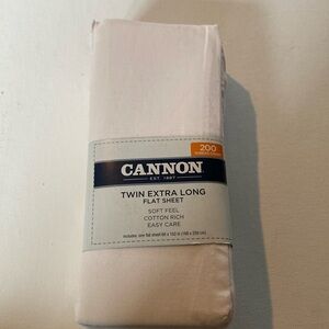 NWT Cannon Twin XL Flat Sheet